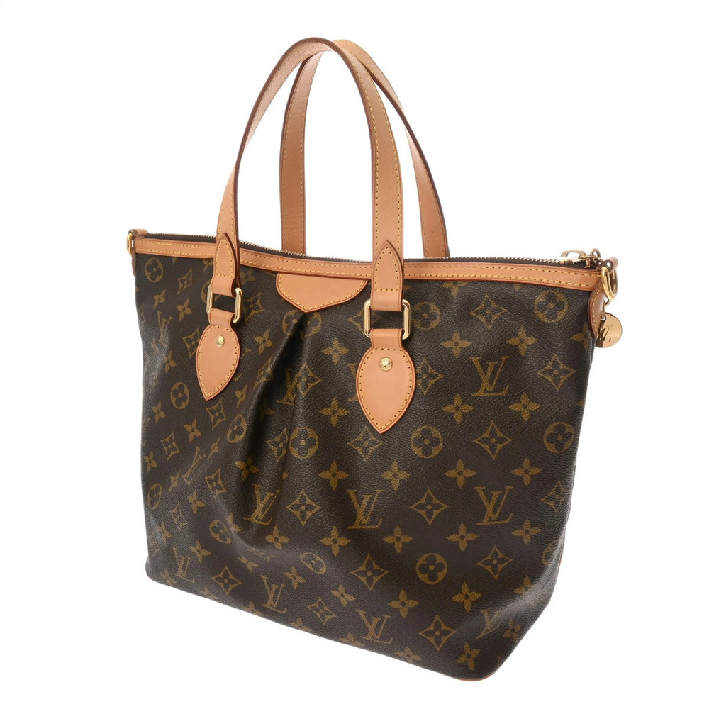 Louis Vuitton Palermo Handbag Canvas Monogram Brown